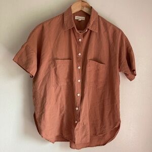Tradlands women’s linen blend button up shirt